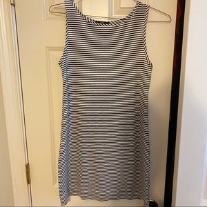 Striped Cotton Mini Dress Sz S